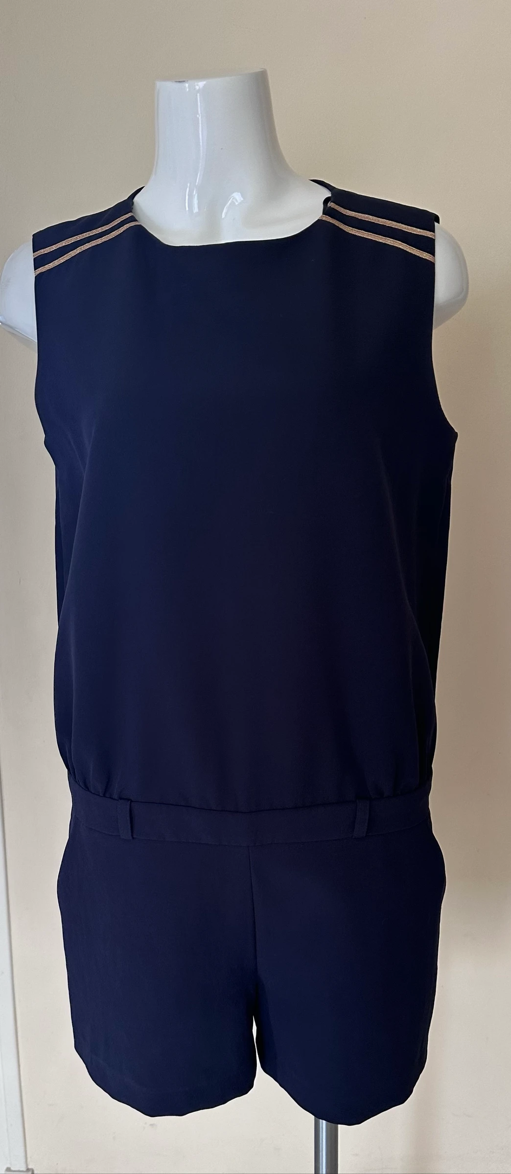 Élégante Combinaison-Short Azul Marinho Etam – Tamanho 40 – Estado Impecável – photo 4
